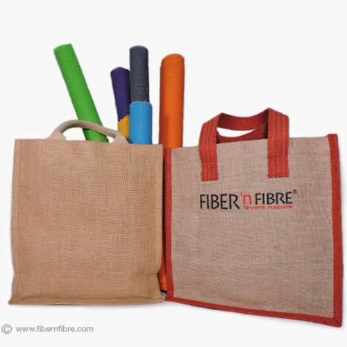 Jute Carry Bags - FIBER N FIBRE